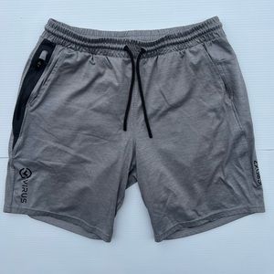 Men's Virus Iconx 2 Shorts Large Heather Grey 8.75in inseam